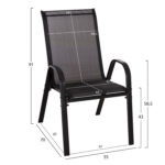 Σετ Τραπεζαριας 5τμχ Bruno HM10894.03 Μεταλλο & Textilene-- Μαυρο - Image 3
