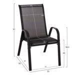 Σετ Τραπεζαριας 5τμχ Bruno HM5201.03 Μαυρο Μεταλλικο & Textilene - Image 3