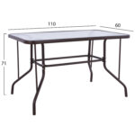 Σετ Τραπεζαριας 5τμχ Adam HM10897.02 Τραπεζι 110x60εκ & 4 Πολυθρονες--Καφε - Image 2