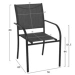 Σετ Τραπεζαριας 5τμχ Redan HM21223.01 Τραπεζι & 4 Πολυθρονες Σε Μαυρο - Image 3