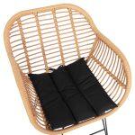 Σετ Τραπεζαριας 7τμχ Allegra HM10495 Wicker Μπεζ-Μεταλλο Μαυρο - Image 7