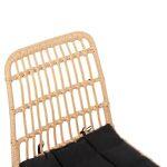 Σετ Τραπεζαριας 7τμχ Allegra HM10495 Wicker Μπεζ-Μεταλλο Μαυρο - Image 9