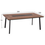 Σετ Τραπεζαριας 7τμχ Saga HM10814 Αλουμινιο Σε Γκρι--Polywood - Image 2