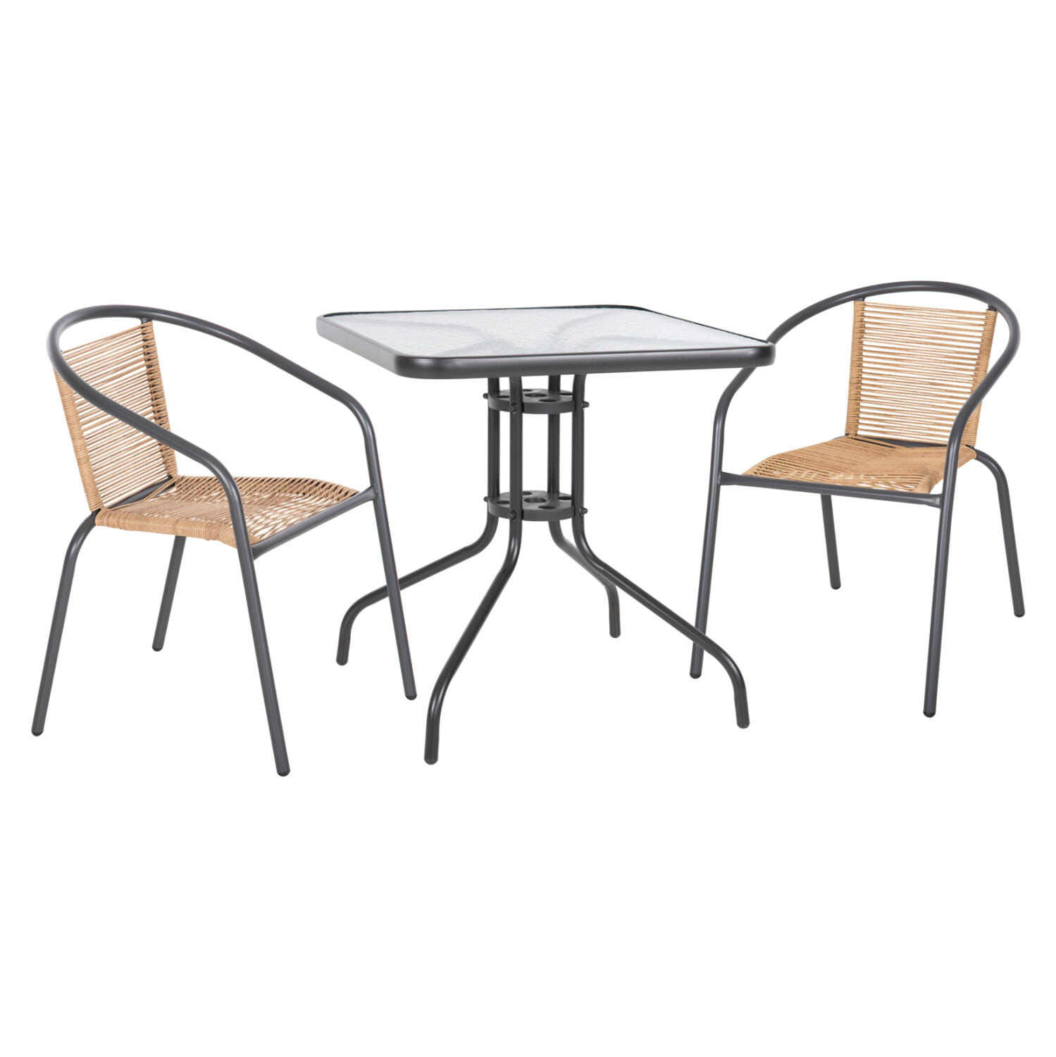 set-trapezarias-exotchoroy-3tmch-fb91087 Σετ Τραπεζαριας Εξωτ.χωρου 3τμχ Figo HM10878.02 Μεταλλο Γκρι--P.e.rattan Σε Φυσικο - Image 1
