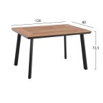 Σετ Τραπεζαριας Taber HM21197 Τραπεζι & 4 Πολυθρονες-Αλουμινιο & Polywood-Ανθρακι - Image 2