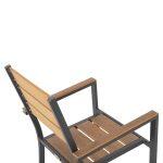 Σετ Τραπεζαριας Taber HM21197 Τραπεζι & 4 Πολυθρονες-Αλουμινιο & Polywood-Ανθρακι - Image 6