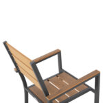 Σετ Τραπεζαριας Taber HM21198 Τραπεζι & 6 Πολυθρονες-Αλουμινιο & Polywood-Ανθρακι - Image 6