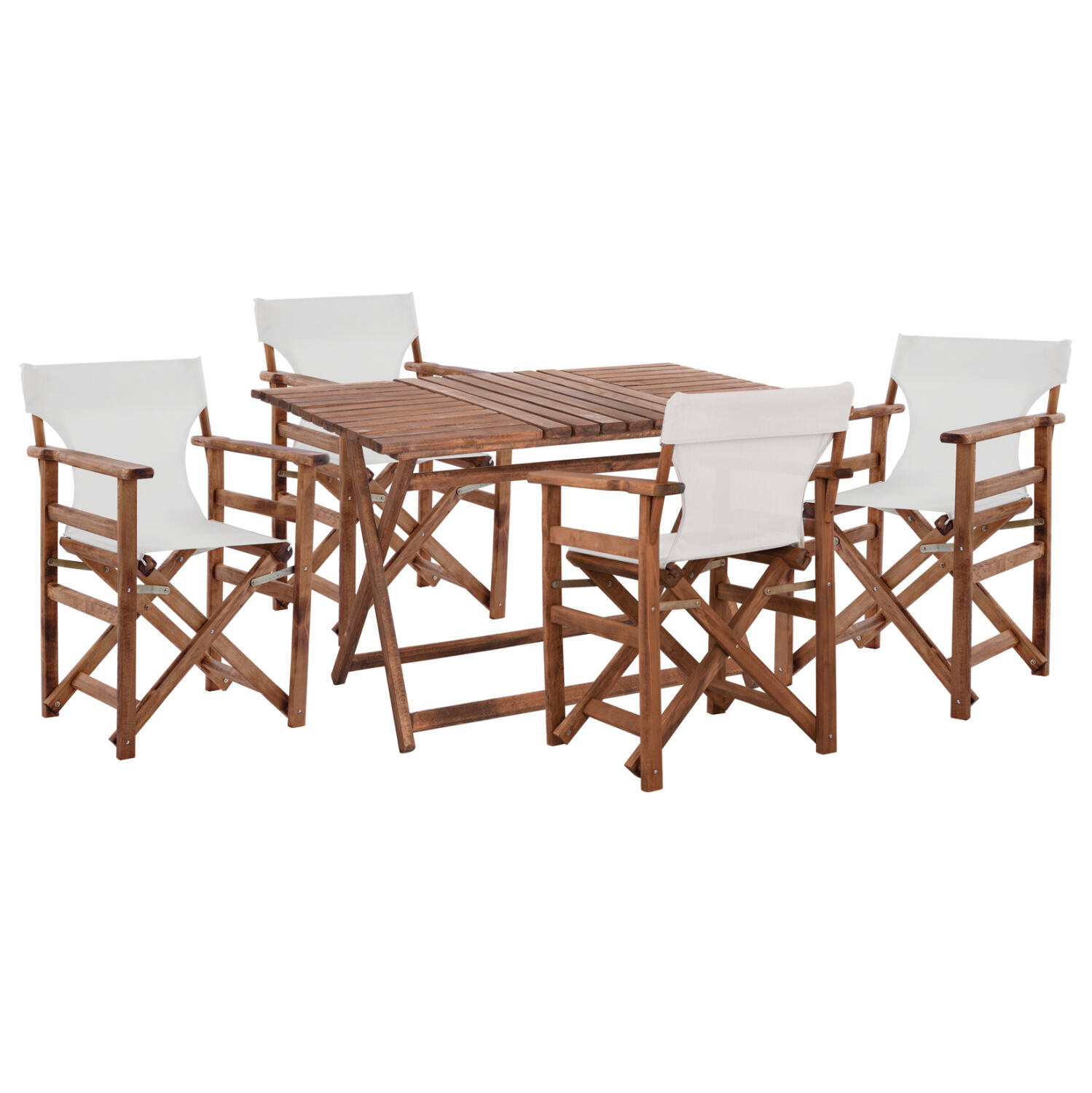 set-trapezarias-skinotheti-5tmch-fb92113 Σετ Τραπεζαριας Σκηνοθετη 5τμχ Λημνος HM21135 Οξια Σε Καρυδι--Εκρου Textilene - Image 1