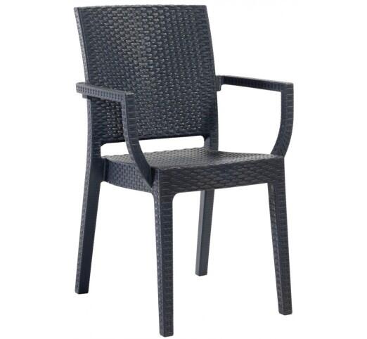 sidney-polythrona-754-27994 Sidney Πολυθρόνα Πολυπροπυλενίου Ανθρακί - Image 1