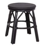 Σκαμπο Αλουμινιου Chino HM6285.02 Bamboo Look & Textilene Σε Μαυρο φ36x46υεκ.