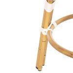 Σκαμπο Αλουμινιου Chino HM6285.03 Bamboo Look-Textilene Λευκο-Μαυρο φ36x46υεκ. - Image 8