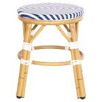 Σκαμπο Αλουμινιου Chino HM6285.05 Bamboo Look-Textilene Λευκο-Μπλε φ36x46υεκ. - Image 3