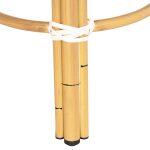 Σκαμπο Αλουμινιου Chino HM6285.05 Bamboo Look-Textilene Λευκο-Μπλε φ36x46υεκ. - Image 6