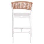 Σκαμπο Αλουμινιου Miri HM5892.12 Μεσαιου Υψους Rattan & Textline Λευκο Μπεζ 55x56,5x99y - Image 6