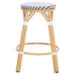 Σκαμπο Αλουμινιου Μες.υψους Chino HM6286.05 Bamboo Look & Textilene Μπλε 43x43x65υεκ - Image 4
