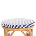 Σκαμπο Αλουμινιου Μες.υψους Chino HM6286.05 Bamboo Look & Textilene Μπλε 43x43x65υεκ - Image 5