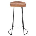 Σκαμπο Bar Eleanor HM8363.11 Μασιφ Ξυλο Ακακιας-Μεταλλο 50x43x78υεκ. - Image 3