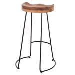 Σκαμπο Bar Eleanor HM8363.11 Μασιφ Ξυλο Ακακιας-Μεταλλο 50x43x78υεκ. - Image 5