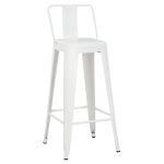 Σκαμπο Bar Me Πλατη Μεταλλικο Melita-Pro HM8643.41 Λευκο Ματ 42x42x100υεκ.