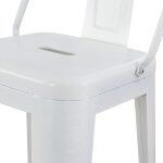 Σκαμπο Bar Me Πλατη Μεταλλικο Melita-Pro HM8643.41 Λευκο Ματ 42x42x100υεκ. - Image 9