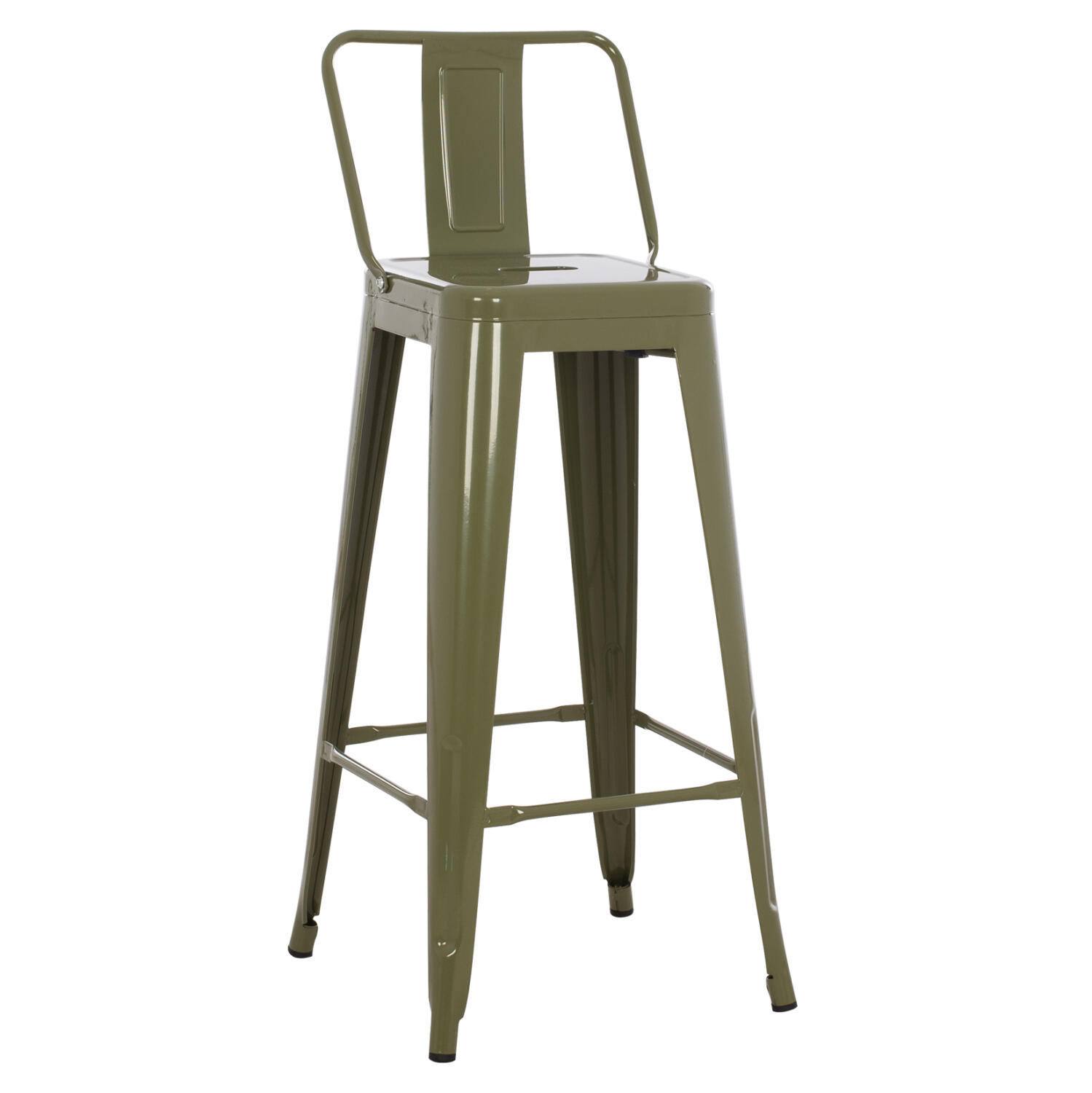 skampo-bar-me-plati-metalliko-fb9864343- Σκαμπο Bar Me Πλατη Μεταλλικο Melita-Pro HM8643.43 Dark Olive Green 42x42x100υεκ. - Image 1