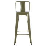 Σκαμπο Bar Me Πλατη Μεταλλικο Melita-Pro HM8643.43 Dark Olive Green 42x42x100υεκ. - Image 3