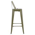 Σκαμπο Bar Me Πλατη Μεταλλικο Melita-Pro HM8643.43 Dark Olive Green 42x42x100υεκ. - Image 4