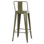 Σκαμπο Bar Me Πλατη Μεταλλικο Melita-Pro HM8643.43 Dark Olive Green 42x42x100υεκ. - Image 5