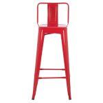 Σκαμπο Bar Me Πλατη Μεταλλικο Melita-Pro HM8643.44 Κοκκινο 42x42x100υεκ. - Image 3