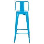 Σκαμπο Bar-Pro Me Πλατη Μεταλλικο Melita HM8643.48 Μπλε 42x42x100υεκ. - Image 3
