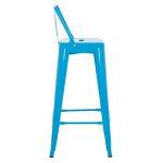 Σκαμπο Bar-Pro Me Πλατη Μεταλλικο Melita HM8643.48 Μπλε 42x42x100υεκ. - Image 4