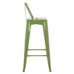 Σκαμπο Bar Me Πλατη Μεταλλικο Melita-Pro HM8643.53 Light Olive Green 42x42x100υεκ. - Image 4