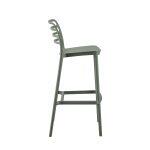 Σκαμπο Bar Πολυπροπυλενιου Snod HM6099.07 Olive Green 37,2x50x101,5υεκ. - Image 3