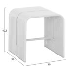 Σκαμπο Σειρα Intrepid HM6325.02 Αλουμινιο Σε Λευκο 40x38x42,5yεκ. - Image 2
