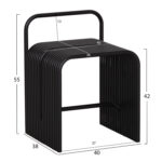Σκαμπο Σειρα Intrepid HM6326.01 Αλουμινιο Σε Μαυρο 40x38x55υεκ. - Image 2