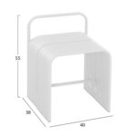 Σκαμπο Σειρα Intrepid HM6326.02 Αλουμινιο Σε Λευκο 40x38x55υεκ. - Image 2