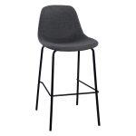 Σκαμπο Vincent HM9298.10 Μεσαιου Υψους Γκρι Με Μεταλλικα Ποδια 47x51x96 Εκ.