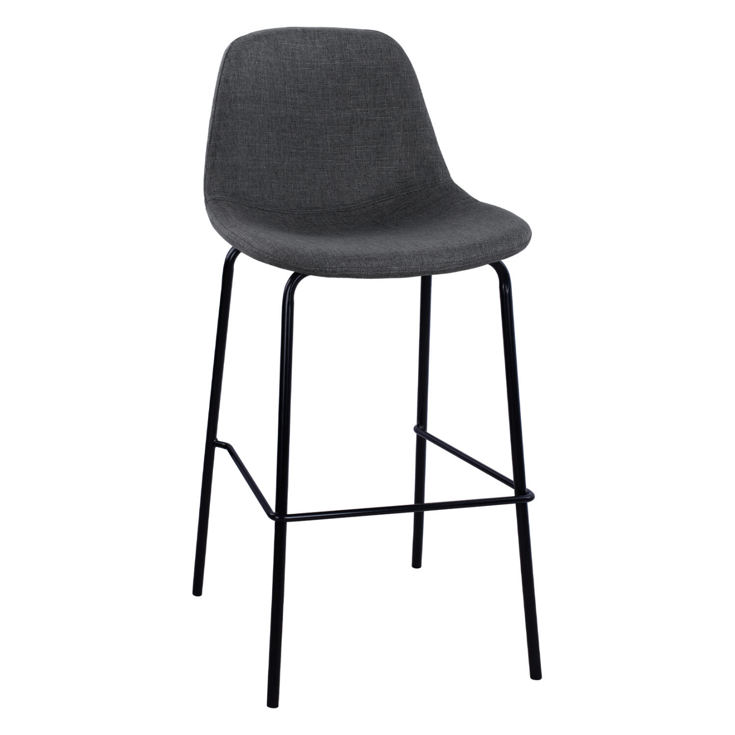 skampo-fb9929810-mesaioy-ypsoys-gkri-me- Σκαμπο Vincent HM9298.10 Μεσαιου Υψους Γκρι Με Μεταλλικα Ποδια 47x51x96 Εκ. - Image 1