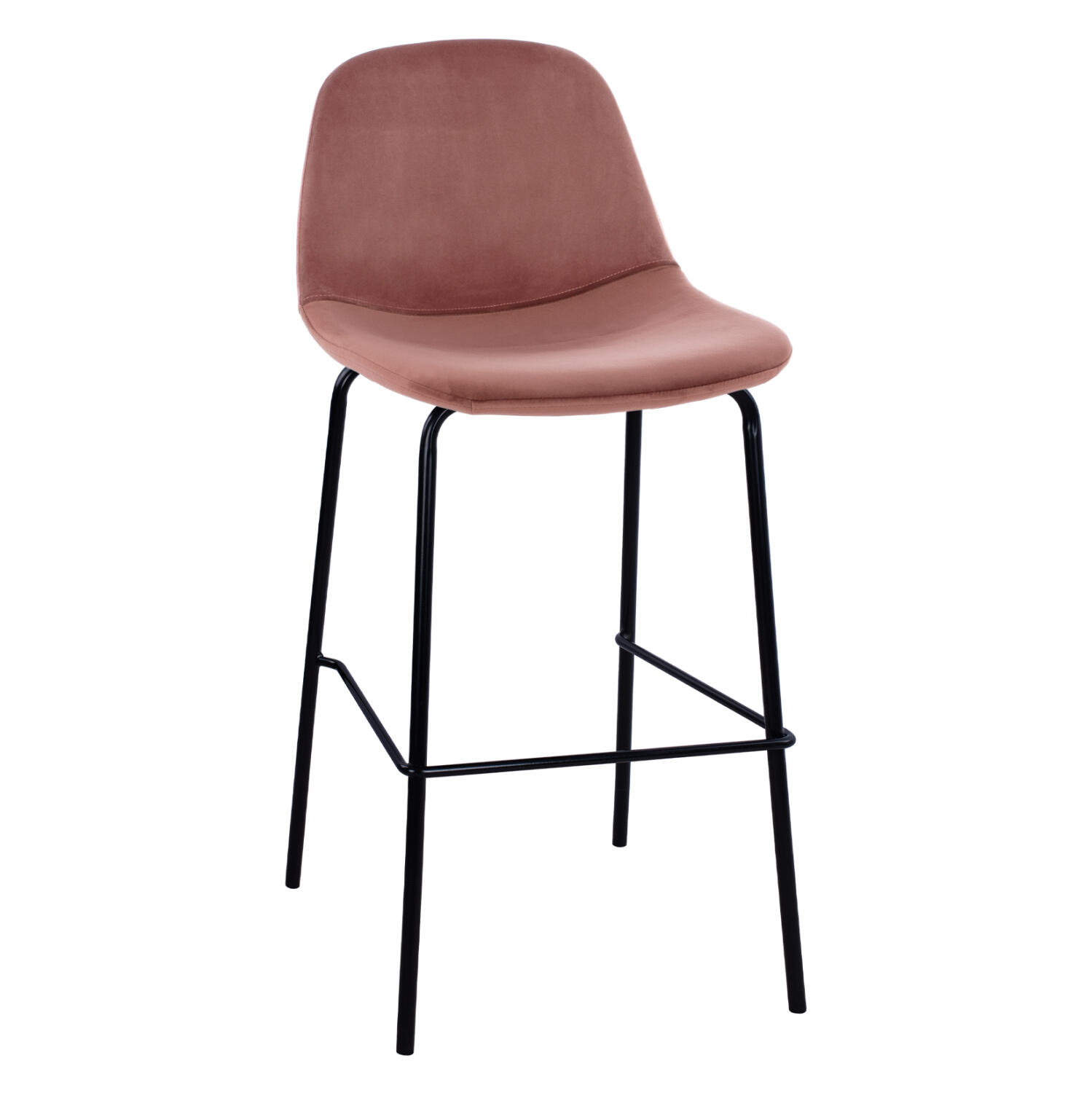skampo-fb9929812-mes-ypsoys-sapio-milo-b Σκαμπο Vincent HM9298.12 Μες. Υψους Σαπιο Μηλο Βελουδο Με Μεταλλικα Ποδια 47x51x96 Εκ. - Image 1