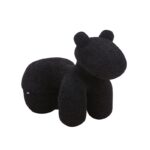 Σκαμπο-Πουφ Fylliana Teddy Μαυρο Χρωμα 55x110x83εκ