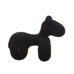 Σκαμπο-Πουφ Fylliana Teddy Μαυρο Χρωμα 55x110x83εκ - Image 2