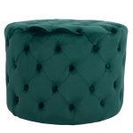 Σκαμπο Kassie Κυπαρισσι Βελουδο Τυπου Chesterfield HM8406.03 φ60x43υ Εκ. - Image 3