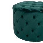 Σκαμπο Kassie Κυπαρισσι Βελουδο Τυπου Chesterfield HM8406.03 φ60x43υ Εκ. - Image 4