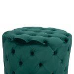 Σκαμπο Kassie Κυπαρισσι Βελουδο Τυπου Chesterfield HM8406.03 φ60x43υ Εκ. - Image 5