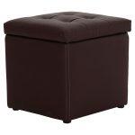 Σκαμπω Με Αποθηκευτικο Χωρο PU Καφε Cube HM224.03--38x38x36.5Υεκ. - Image 4