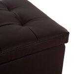 Σκαμπω Με Αποθηκευτικο Χωρο PU Καφε Cube HM224.03--38x38x36.5Υεκ. - Image 8