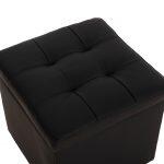 Σκαμπω Με Αποθηκευτικο Χωρο PU Μαυρο Cube HM224.01 38x38x36.5υεκ. - Image 7