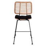 Σκαμπο Μεσαιου Υψους Allegra HM5644 Μεταλλικο Με Wicker Σε Μπεζ Αποχρωση 55x56x107 Εκ. - Image 6