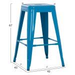 Σκαμπο Μεσαιου Υψους Μεταλλικο Melita-Pro HM8573.48 Μπλε 43x43x67υεκ. - Image 6