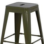Σκαμπο Μεσαιου Υψους Μεταλλικο Melita-Pro HM8573.43 Dark Olive Green 43x43x67υεκ. - Image 9
